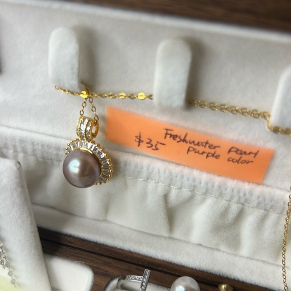 Purple freshwater pearl new - Picture 2 of 2